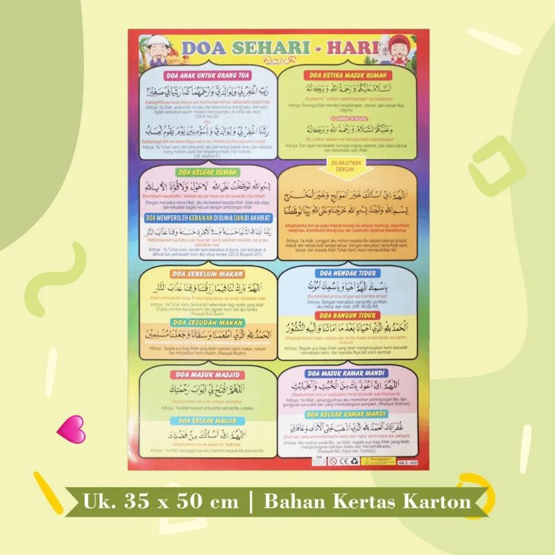 Jual Poster Edukasi Anak Poster Dinding Edukasi Poster Belajar Shalat ...