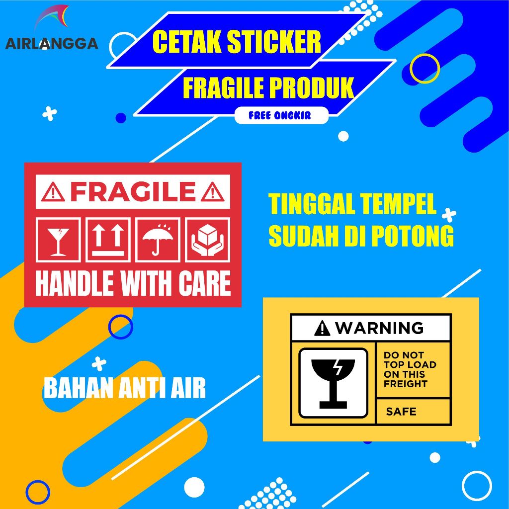 Jual Label Sticker FRAGILE Jangan Dibanting Untuk Online Shop | Shopee ...