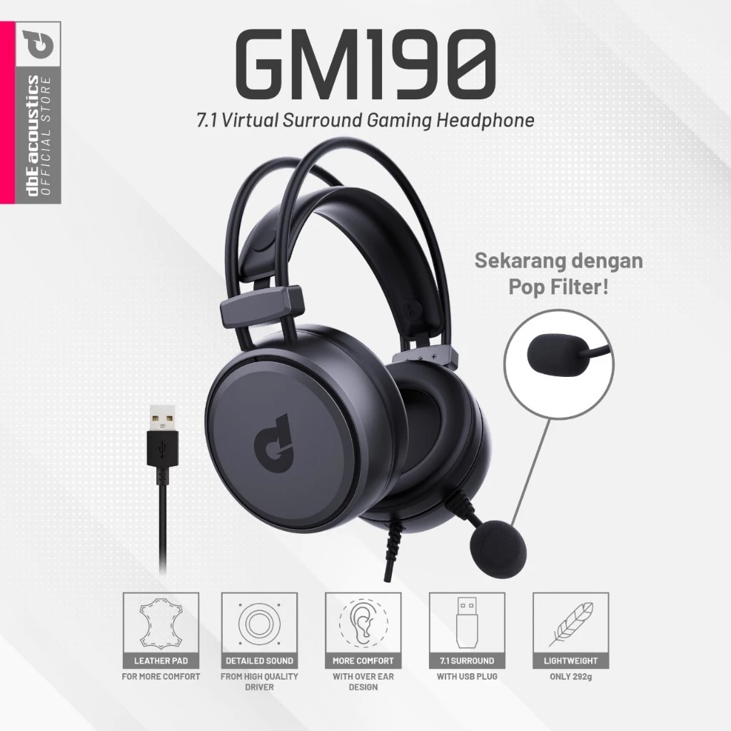 dbE GM190 7.1 Virtual Surround Gaming Headphone