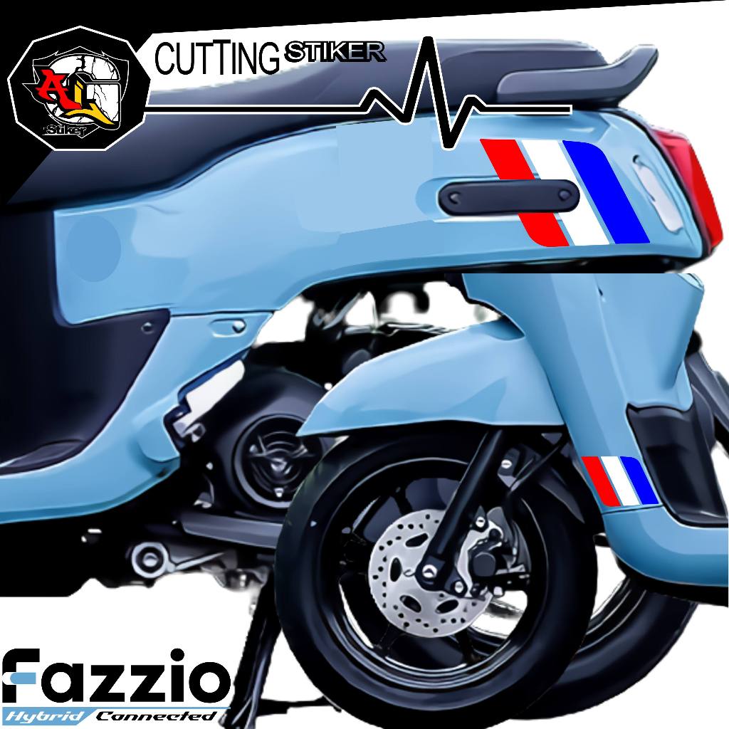 Jual STICKER CUTTING/SCF.427/GARIS WARNA KOMBINASI/STIKER LIS FAZZIO ...