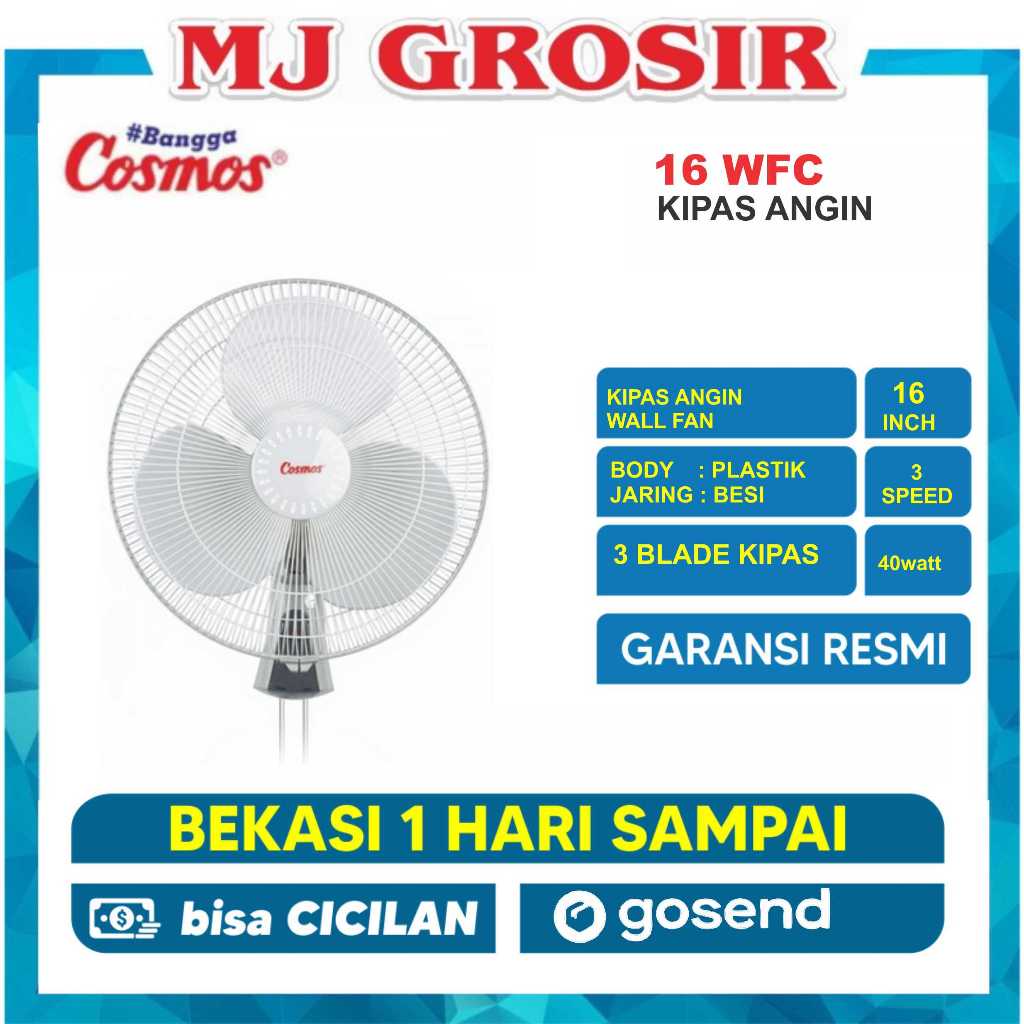 Jual PROMO KIPAS ANGIN WALL COSMOS 16 WFC 16 INCH 16WFC KIPAS ANGIN ...