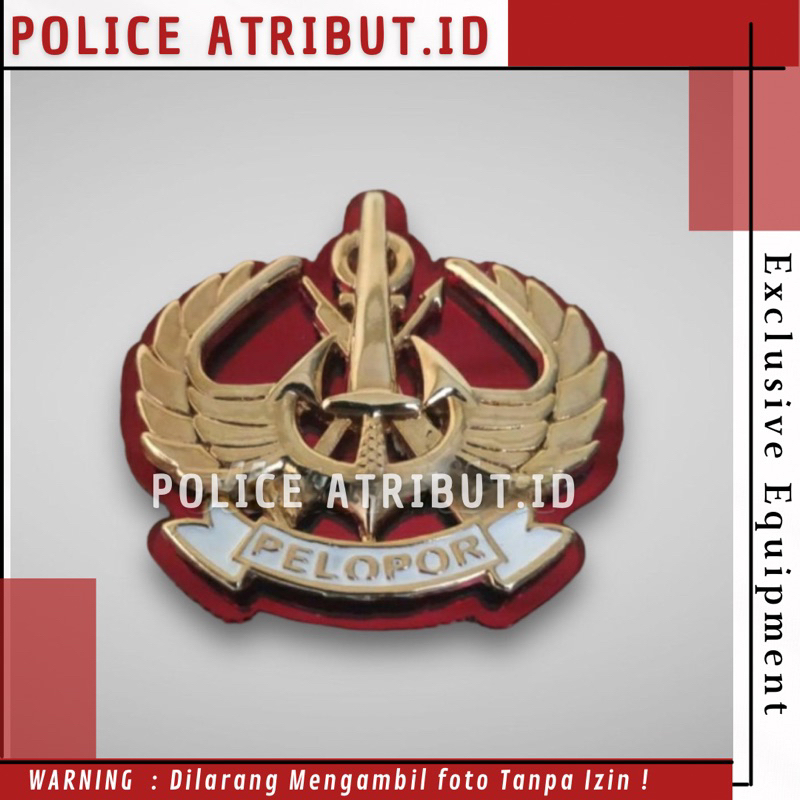 Jual Pin PELOPOR BRIMOB POLRI Terbaru Lis Merah Akrilik Perlengkapan ...