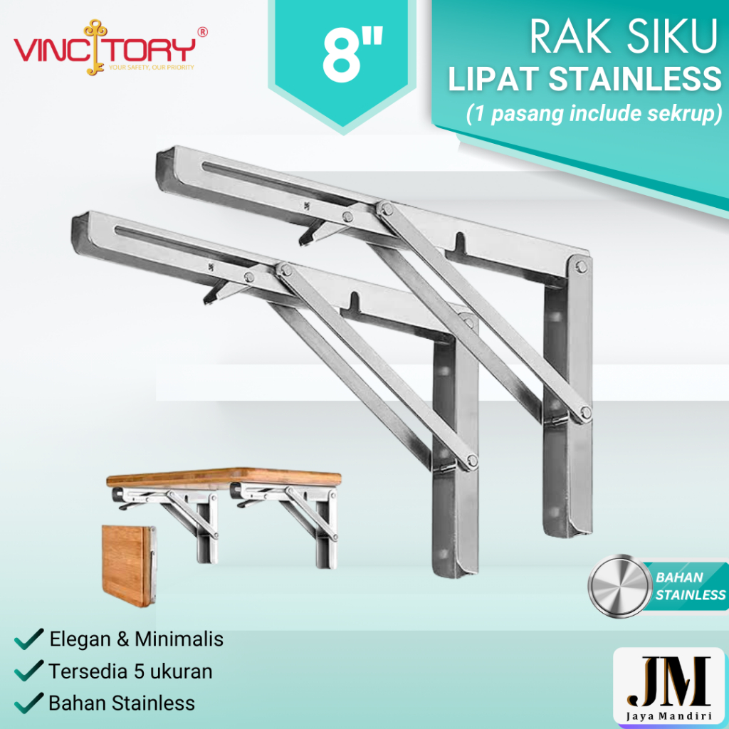 Jual Vincitory Engsel Siku Rak Meja Lipat Foldable Bracket Ambalan ...