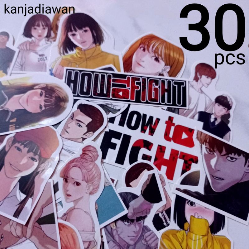 Jual How to Fight sticker set Webtoon How to Fight | Shopee Indonesia