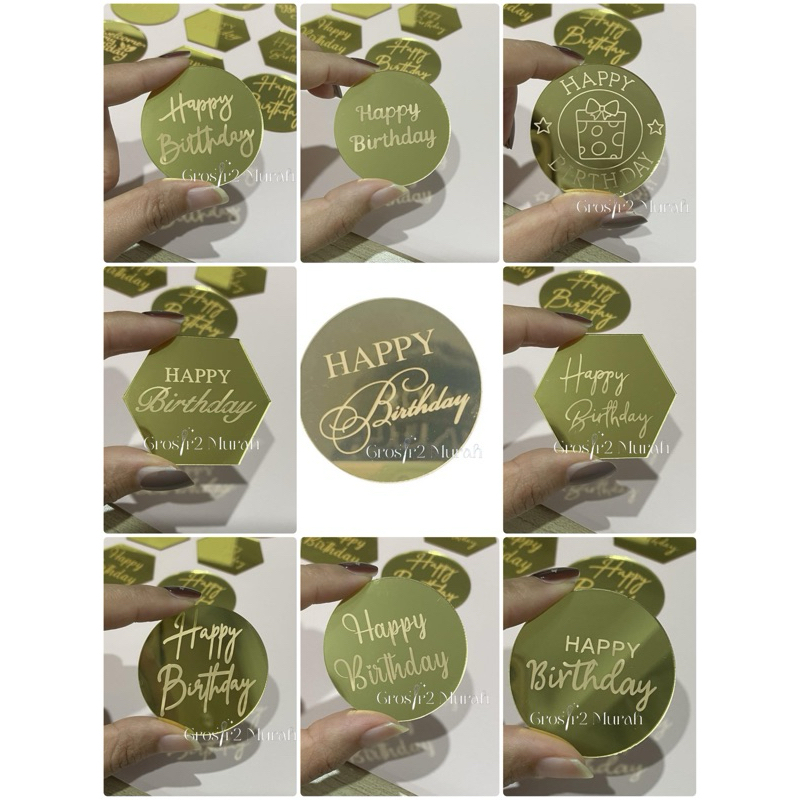 Jual topper mini/ topper mini round /topper mini round birthday ...