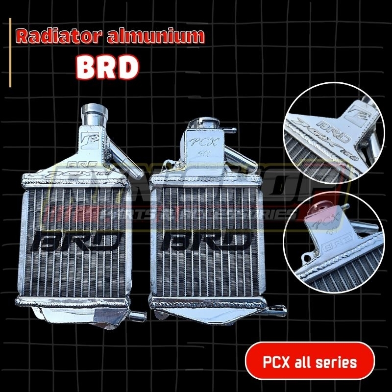 Jual Radiator Almunium Almu Aluminium Polish BRD Racing PCX 125 150 160 ...