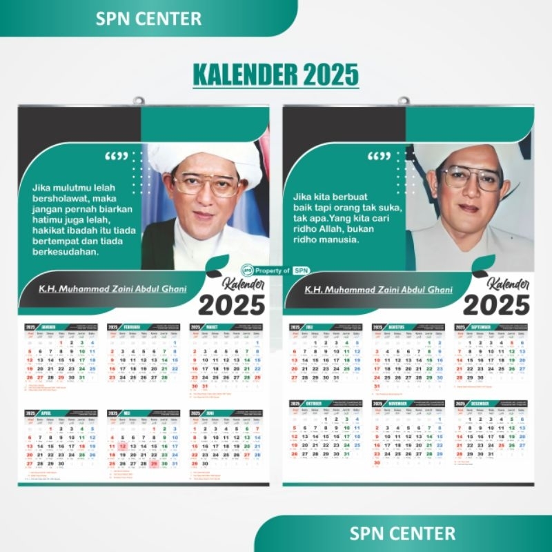 Jual SPN Center Kalender 2025 Abah Guru Sekumpul Lengkap Masehi Hijriyah Jawa Shopee Indonesia