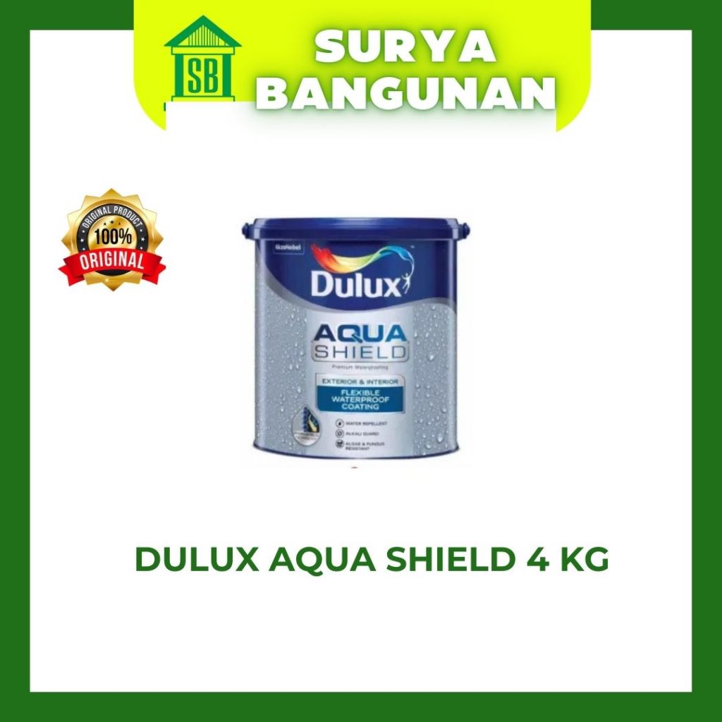 Jual Cat Tembok Dulux Aquashield Waterproofing Exterior Semua Warna 4 Kg Shopee Indonesia 4108