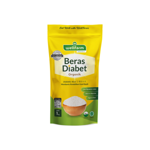 Beras Diabetes Organik 1Kg, Sugar Free Low GI | WellFarm Beras Diabet 1 Pcs