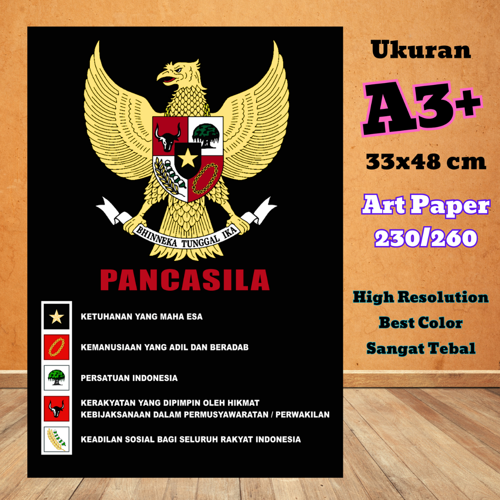 Jual Poster Garuda Pancasila Art Paper 230 Foto Ukuran Besar Shopee Indonesia 9818