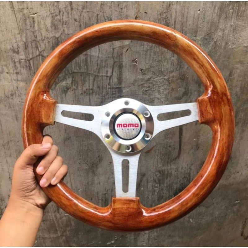 Jual setir mobil racing PLAT DATAR KAYU | Shopee Indonesia