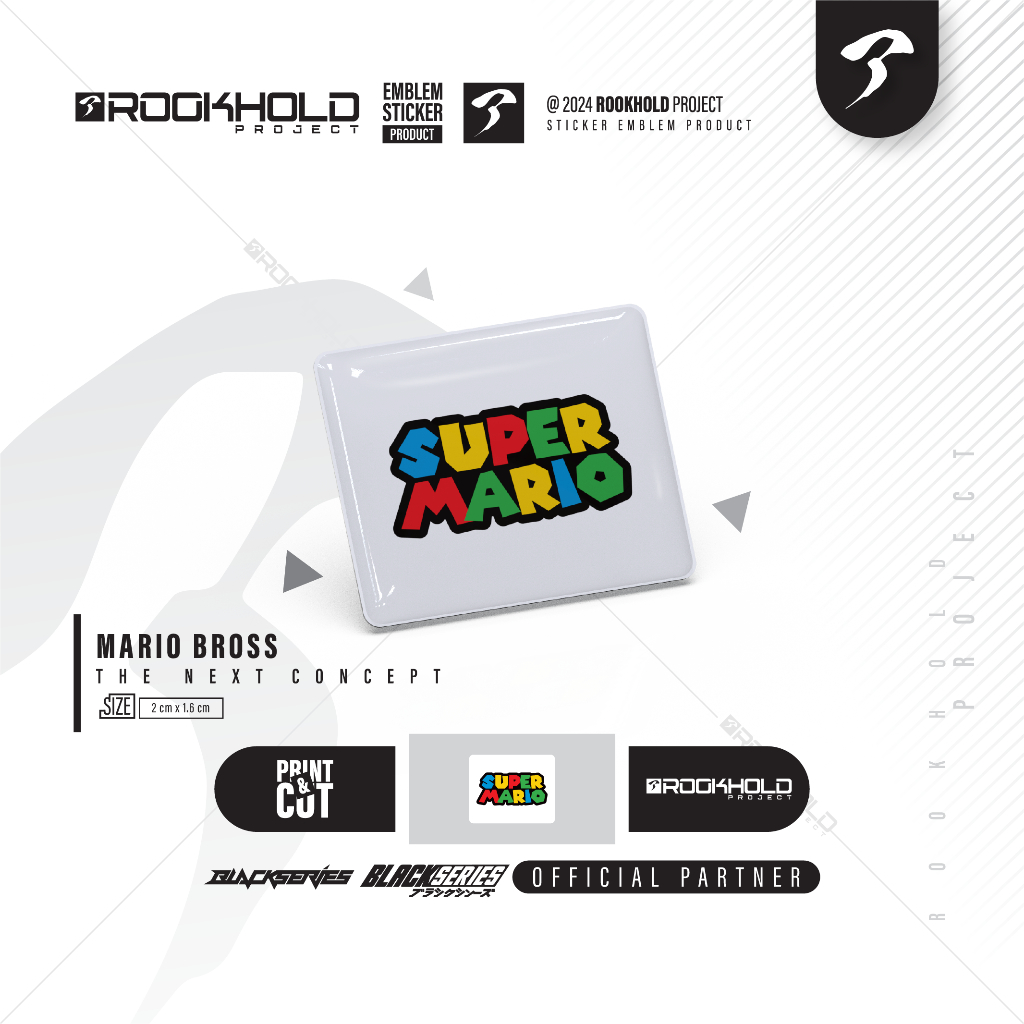 Jual Stiker Emblem Super Mario Bros | Stiker Timbul Super Mario Bros ...