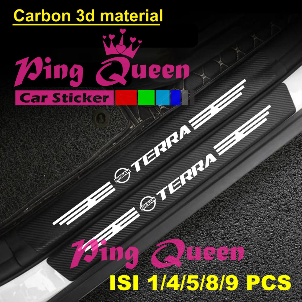 Jual stiker 9pcs sticker carbon nissan terra stiker pelindung pintu ...