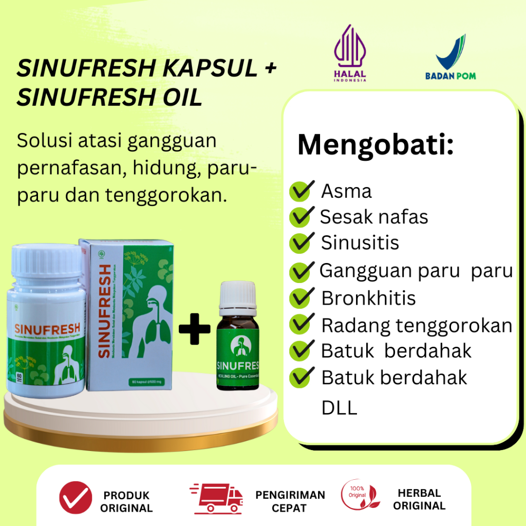 Jual Sinufresh Kapsul Dan Oil | Obat Sesak Nafas | Obat Sinusitis ...