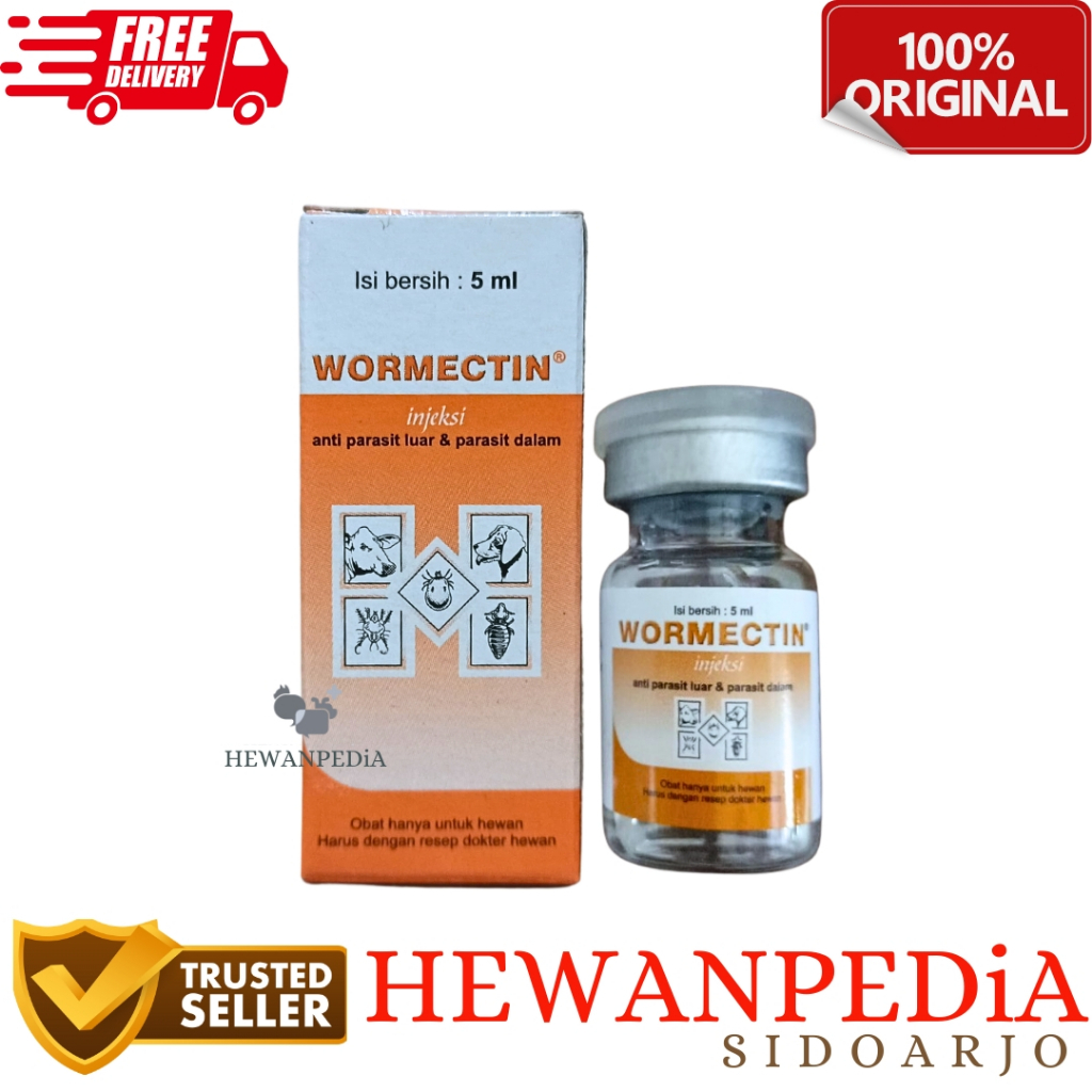 Jual WORMECTIN 5 ml - Obat Anti Parasit Luar Dalam Scabies Gudik Cacing ...