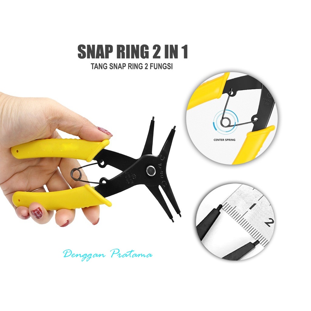 Jual Tang Snap Ring Klip Circlip 2-In-1 Lurus Buka Tutup 2 Fungsi ...