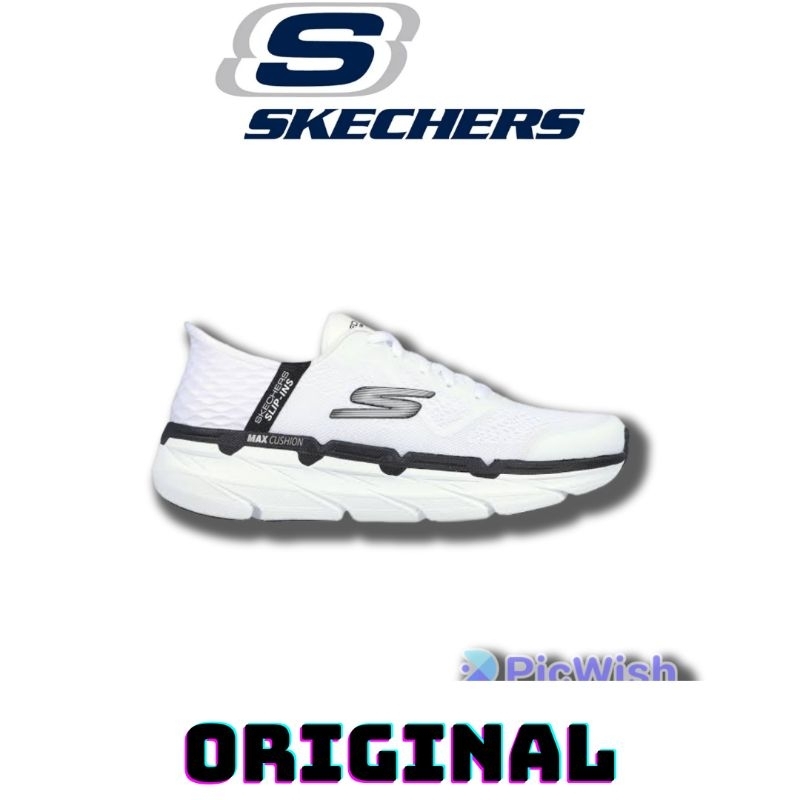Jual Sepatu Skechers Max Cushioning Premier White Men's ( 220313/WBL ...