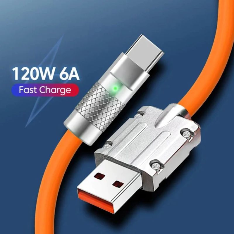 Jual Kabel Data Micro & Type C Usb Super Fast Charging 6A 120W Data ...