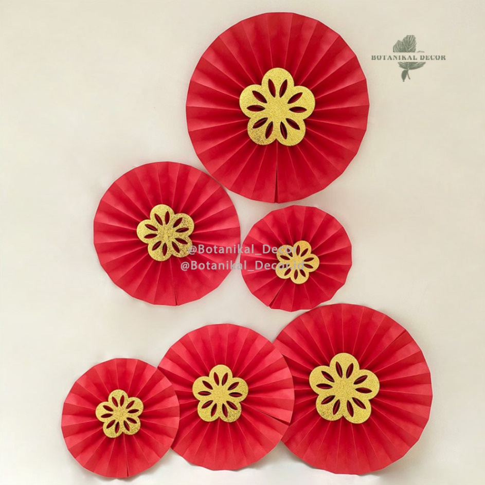 Jual Produk Terkeren Paper Fans Pearl Blossom FU Imlek Chinese Hias ...