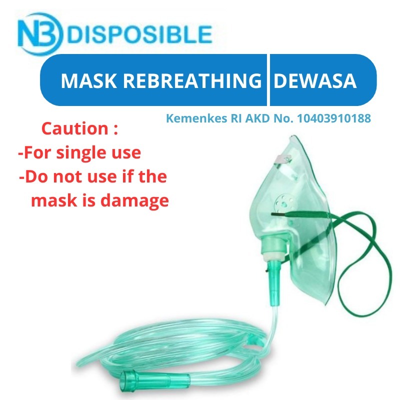 Jual Masker Oxygen Dewasa / Adult Oxygen Mask Rebreathing dan Non ...