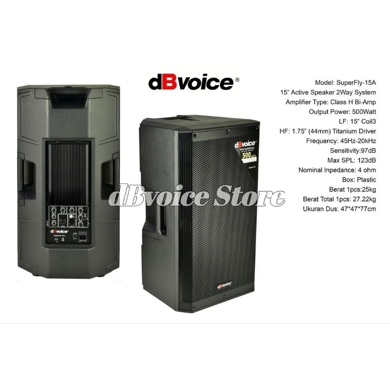 Jual Speaker Aktif 15 Inch dBvoice Superfly 15 Original Profesional ...