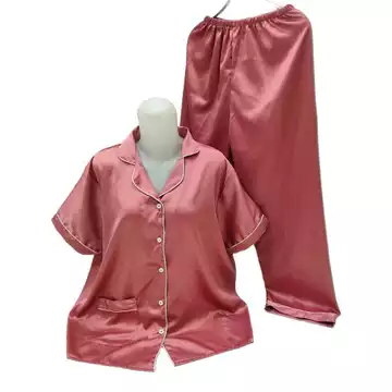 Baju Tidur Piyama Satin Velvet XL Adem Halus