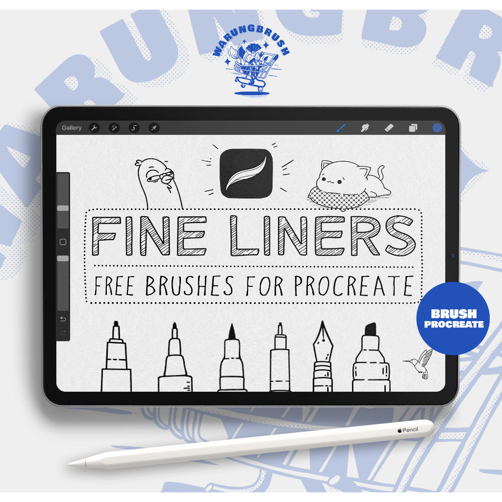 Jual Fine Liner 22 Brushes for Procreate BP00406 | Shopee Indonesia