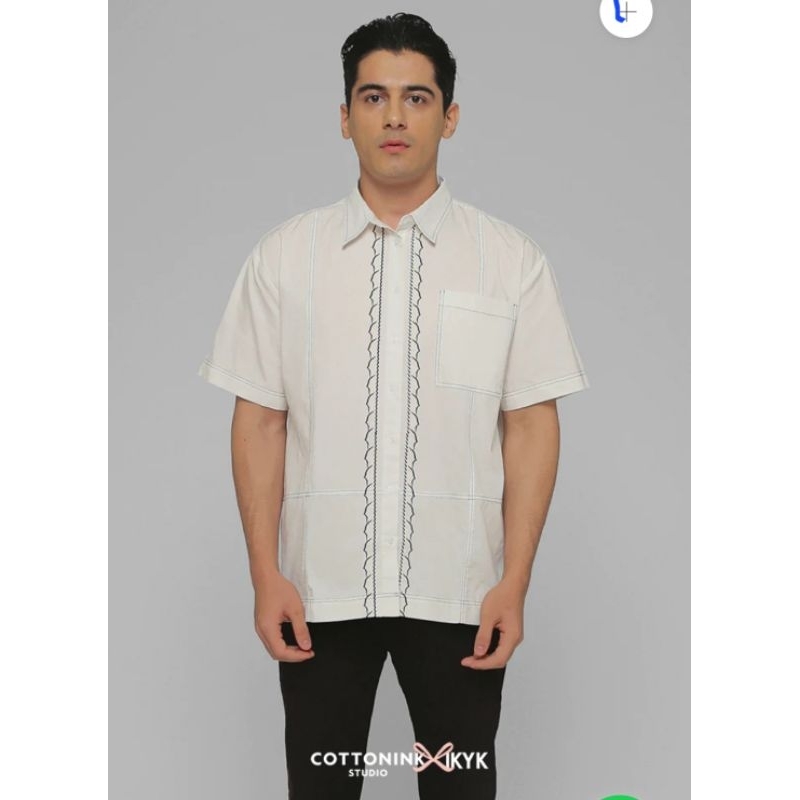 Jual Cotton Ink X IKYK Off White Akabane Kemeja Pria | Shopee Indonesia