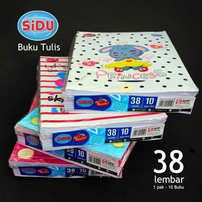 1 Pack 10 Pcs Buku Tulis Sinar Dunia 38 Lembar
