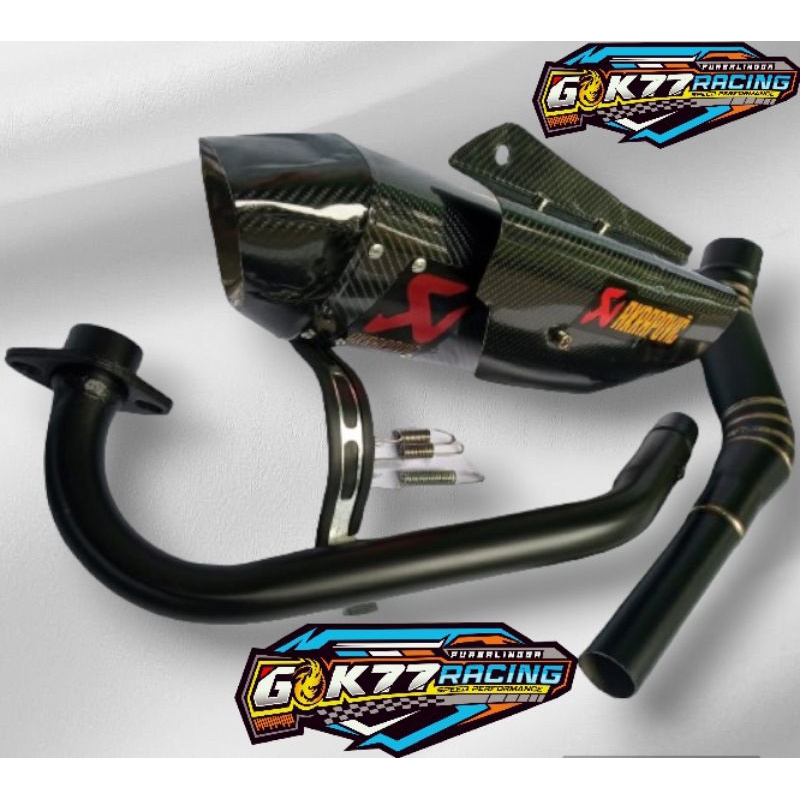 Jual Knalpot Racing Akrapovic Rossi Tameng carbon Vixion R15 Gsx satria ...