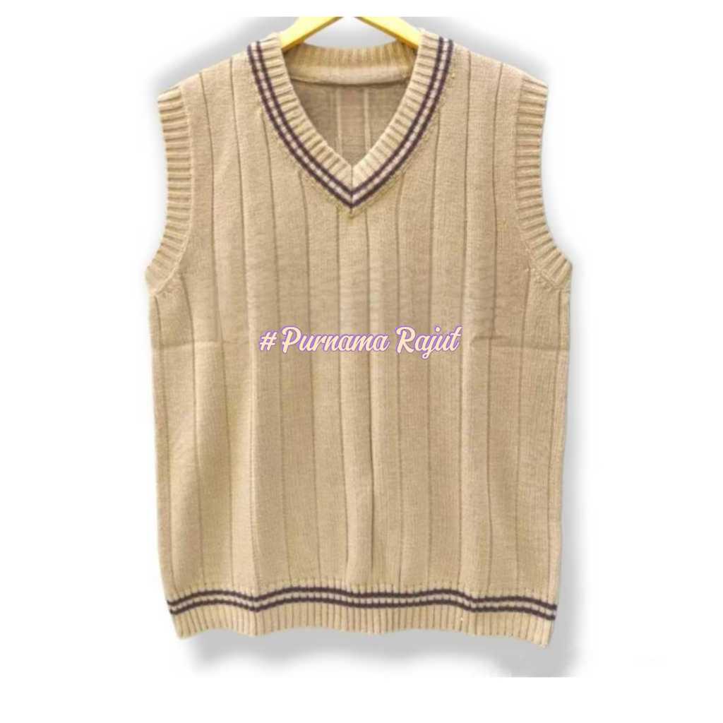 Jual rompi rajut vest kanit salur - baju wanita - rajut premium ...