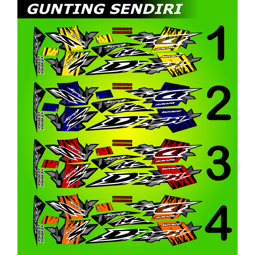 Jual HONDA Blade 125 Striping Stiker Motor Wave Dash 125 Malaysia ...