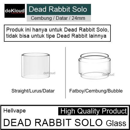 Jual DEAD RABBIT SOLO RTA Replacement Glass | 24mm | kaca tabung tank ...