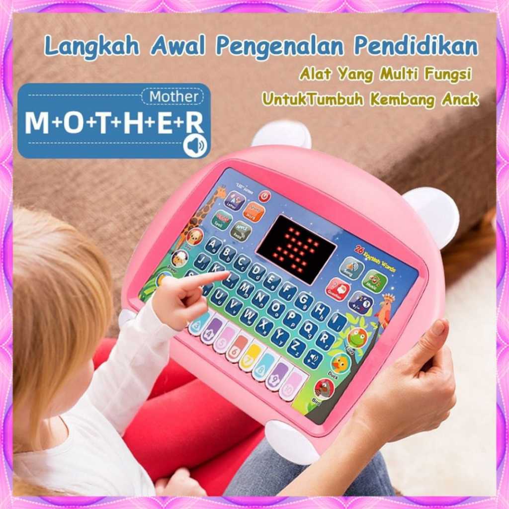 Jual Tab Mainan Edukasi Tablet Anak Belajar 2IN1 Komputer English Huruf ...