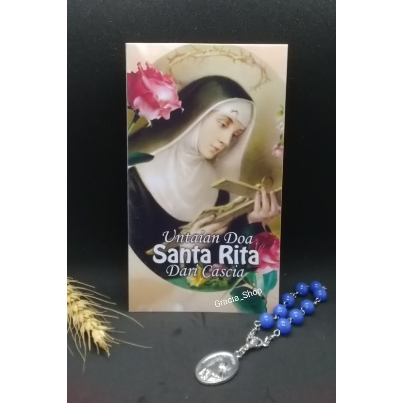 Jual Paket Lembar Doa dan Rosario Santa Rita | Shopee Indonesia