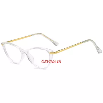 Kacamata Minus Frame Cat Eye Selyne Paket Frame Lensa Anti Radiasi Kacamata Wanita Anti Uv