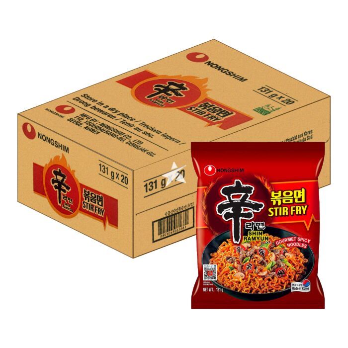 Jual Nongshim Shin Ramyun Stir Fry Spicy Noodle /BOX 131gr@20Pcs ...