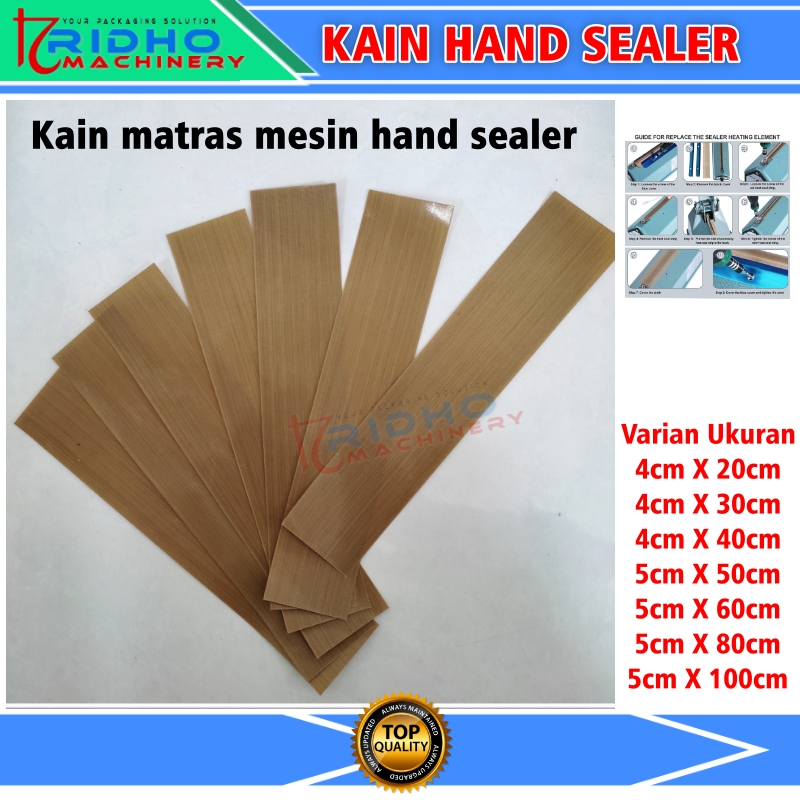 Jual Kertas Teflon Alas press Mesin Hand sealer kain tahan panas 20 ...