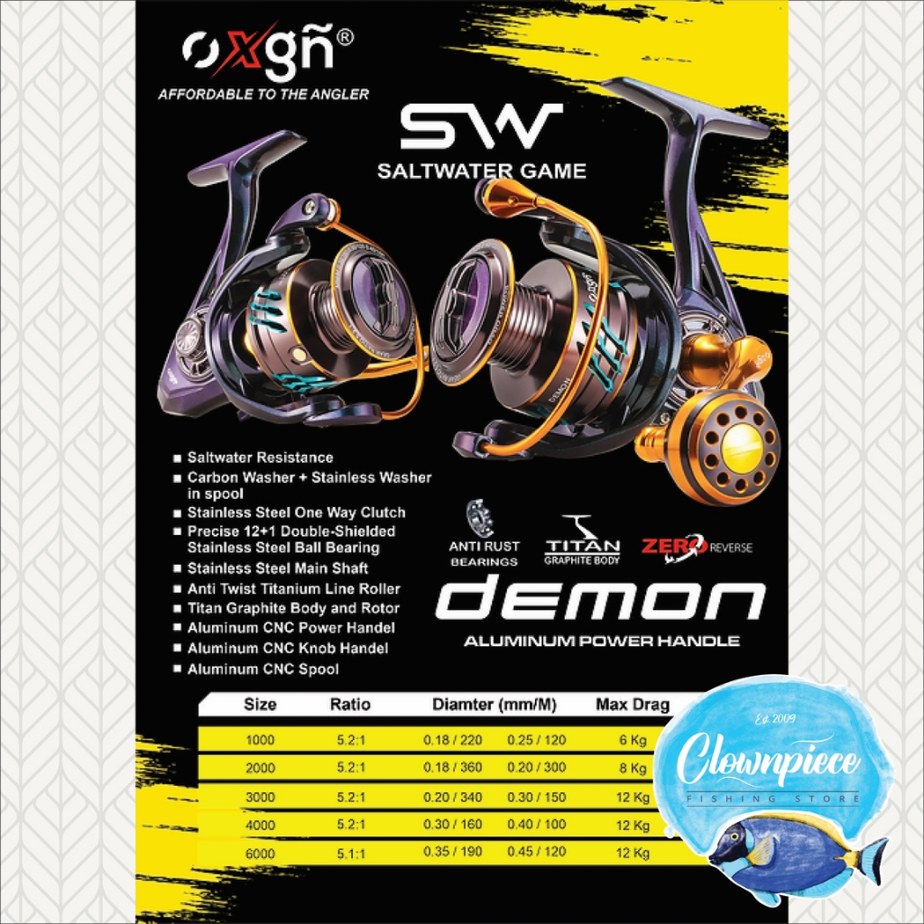Jual Reel OXGN Demon SW PH / Reel Pancing OXGN Demon SW PH / Reel ...