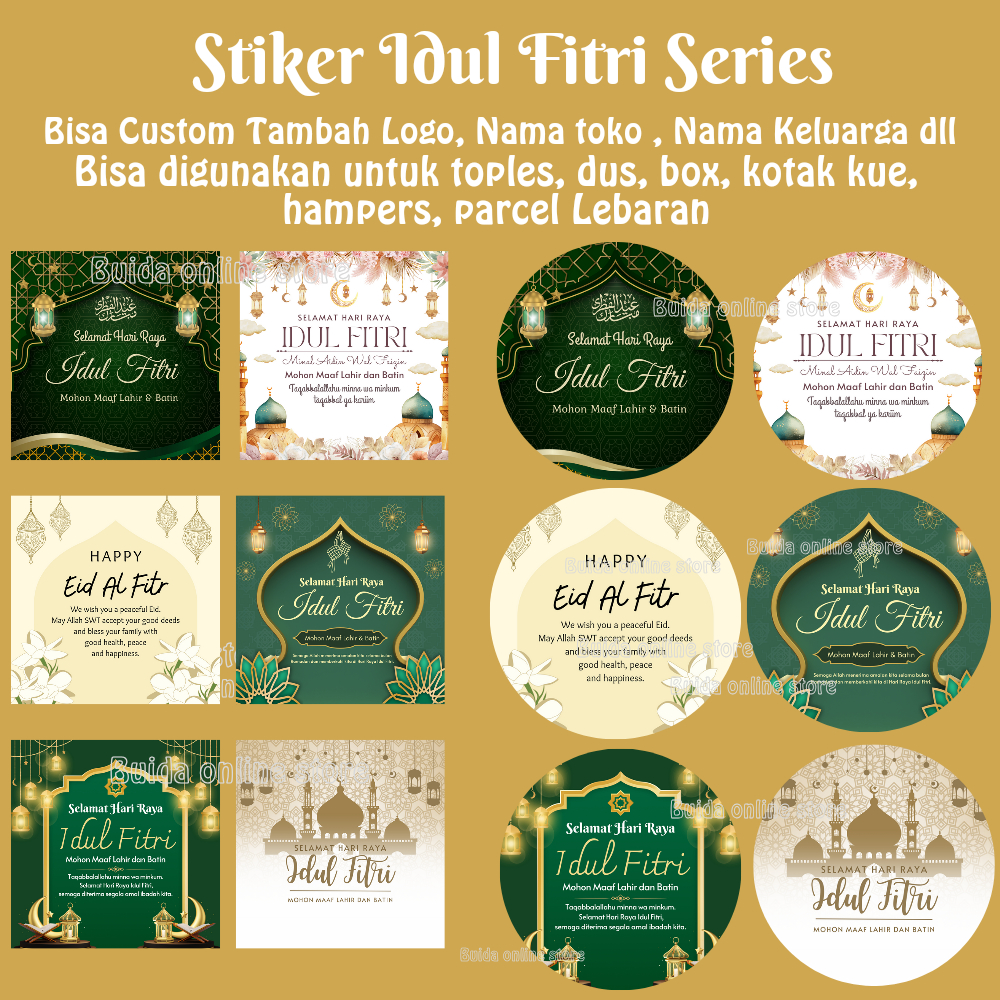 Jual stiker / Kartu Ucapan / Hangtag Selamat Hari Raya Idul Fitri ...