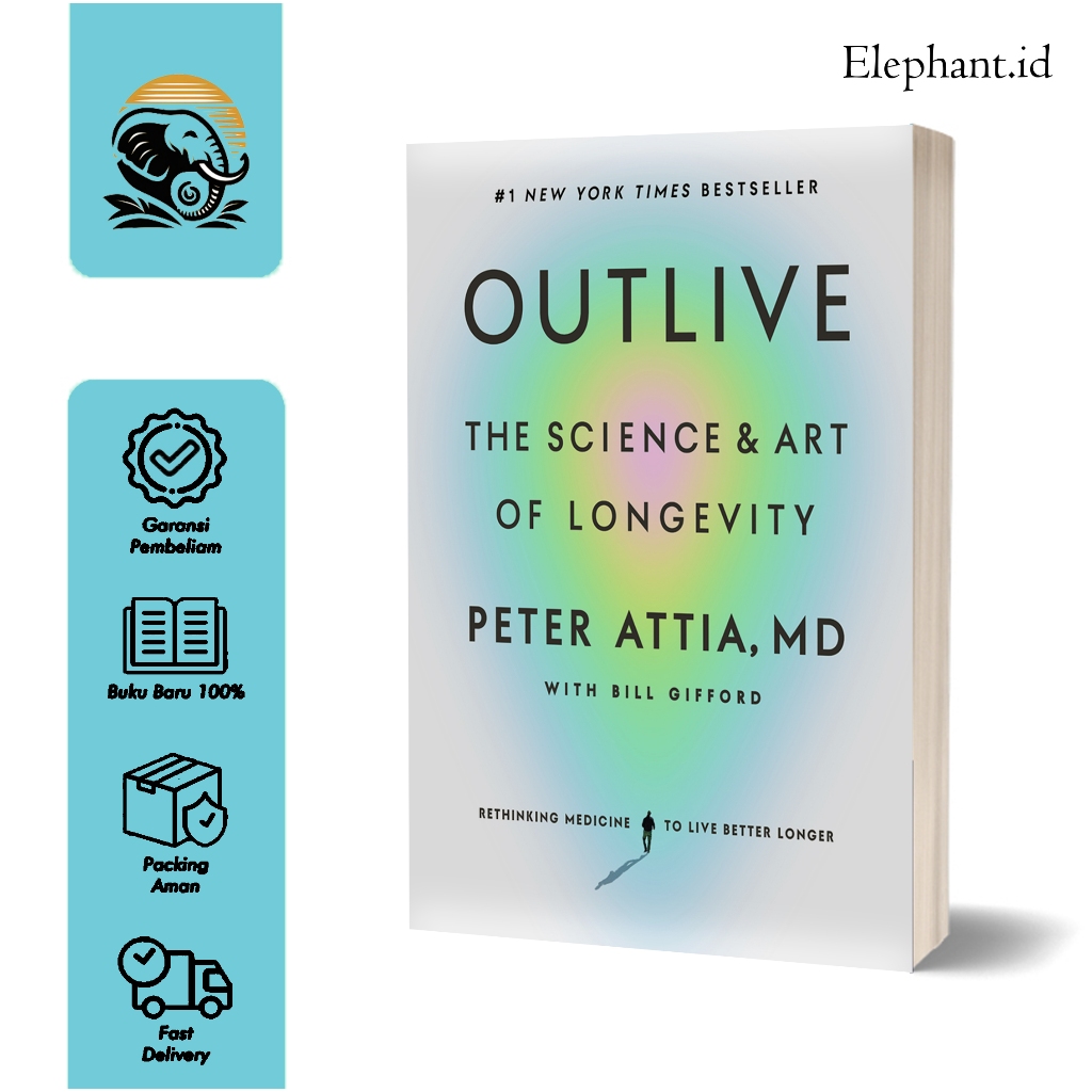 Jual Outlive, The Science and Art of Longevity by Peter Attia (English