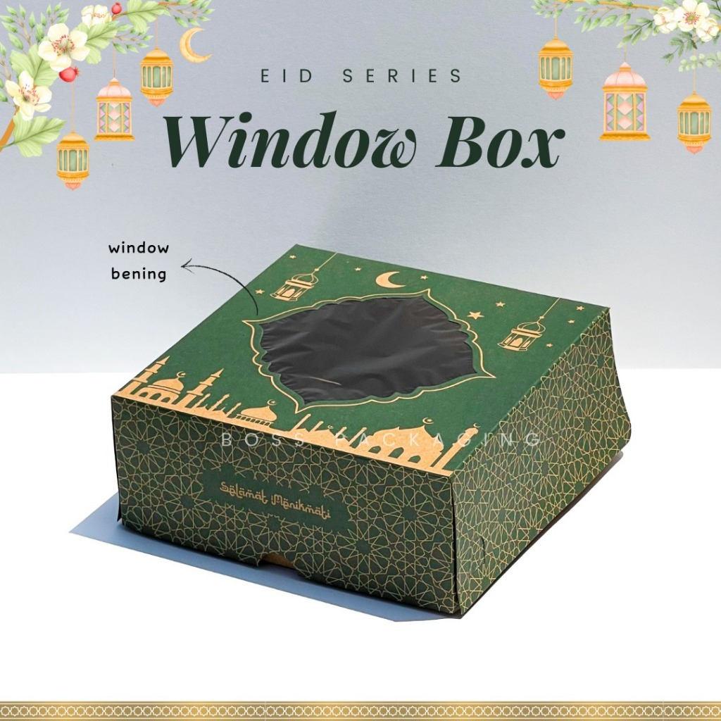 Jual [EDISI LEBARAN] Box Hampers Kue Lebaran Idul Fitri 22x22x8 Window ...