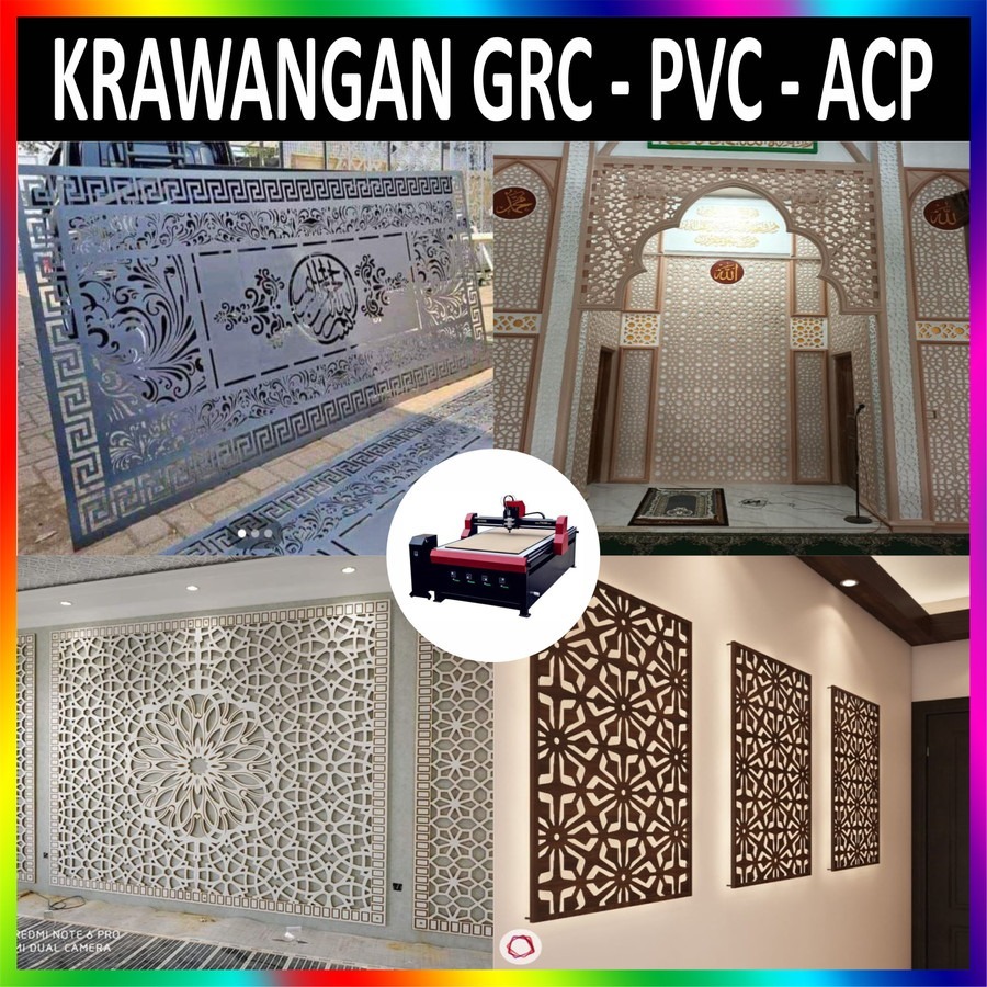 Jual Krawangan Ornamen PVC GRC ACP Dinding Custom | Shopee Indonesia