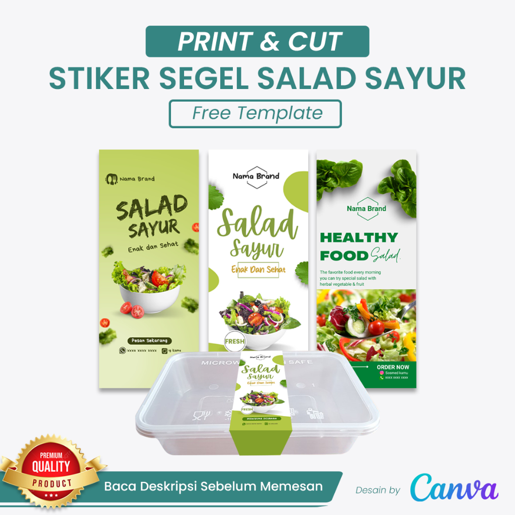 Jual King Postka - Stiker Salad Sayur - Stiker Seal Belt Salad Sayur ...