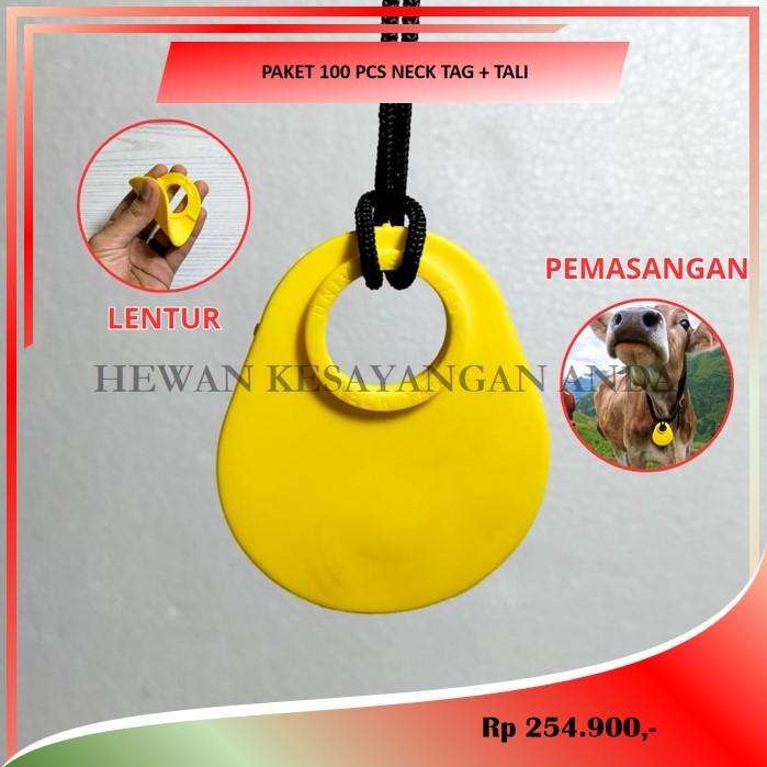 Jual Neck Tag Kalung Penanda Hewan Ternak Kambing Domba Sapi Kuda ...