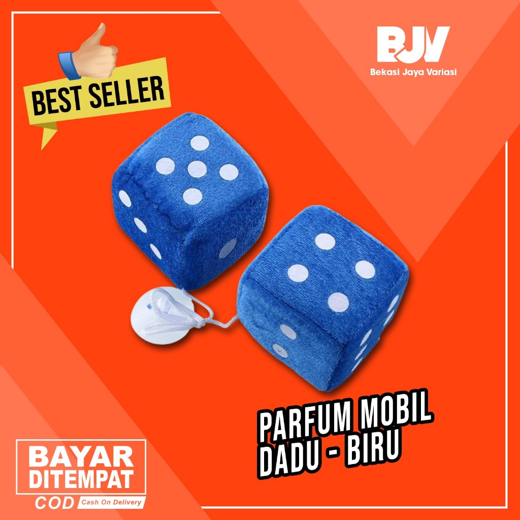 Parfum dan Aksesoris Interior Mobil Model Dadu Biru