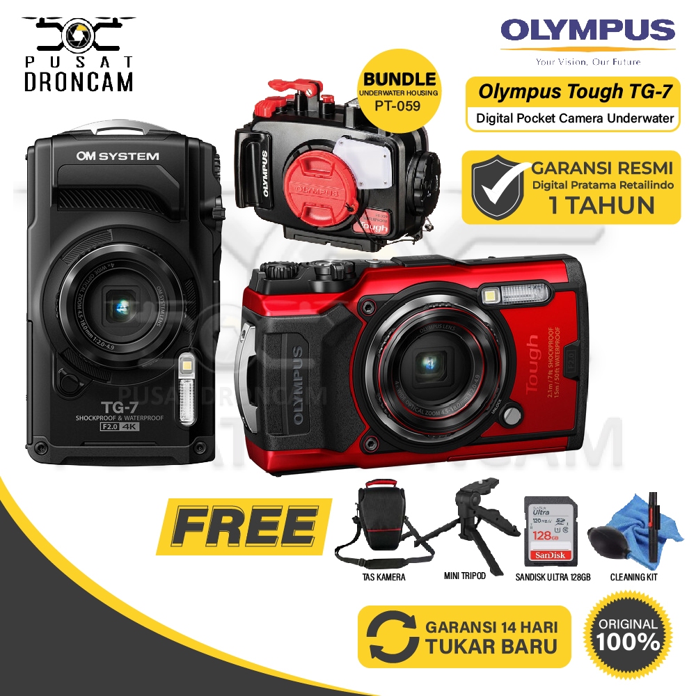 Jual Olympus Tough TG7 Digital Pocket Camera Underwater Waterproof TG