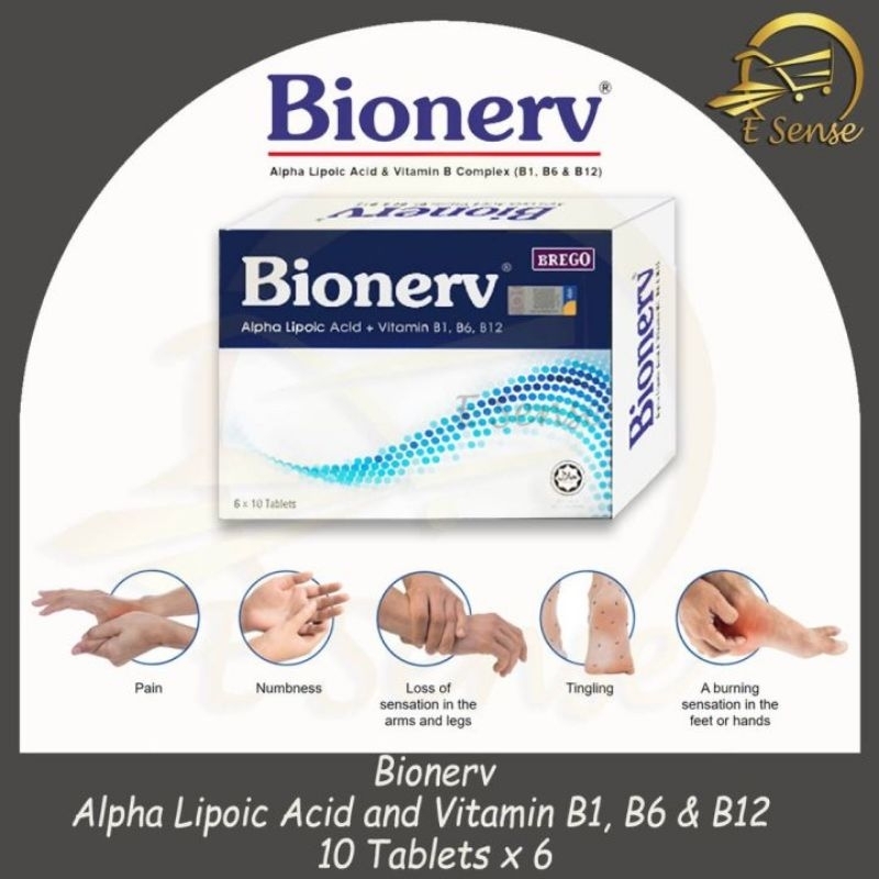 Jual Bionerv (ALA 300mg + Vitamin B1, B6,B12) 60's| Vitamin Syaraf ...