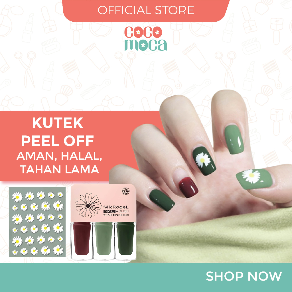 Jual Oulisi Kutek Peel Off In Nail Polish With Stickers Honey Halal