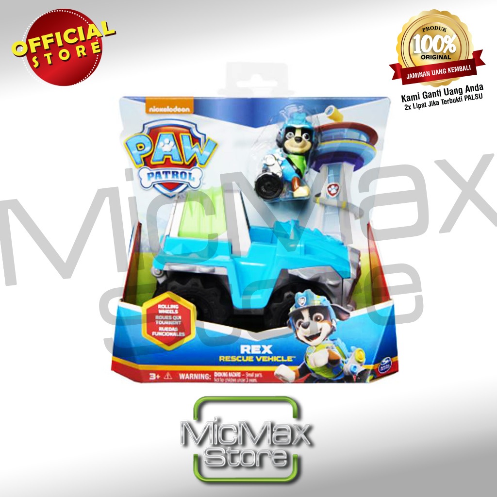 Jual Paw Patrol Rex Rescue BASIC Vehicles with Rex Figure 6052310 ...